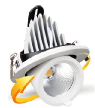 [LV-INT-GDL10] Gimbal Downlight, 10W (Lighting Control type On/Off, CCT 3000K, Beam Angle 15°, IP20, None)