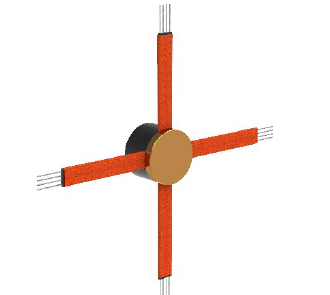 [LV-INT-WB180CSA] 180° Cross Side Ceiling Box Weave Belt Accessory (gold)