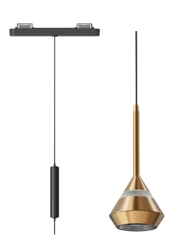 [LV-INT-WBPDL07] Weave Belt Pendant Decorative Light, L:1200mm, 7W (Lighting Control type On/Off, CCT 2700K, Beam Angle 24°, gold)