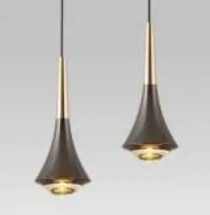 [LV-INT-PLLC07] Pendant LED Light Type C, 7W (Lighting Control type On/Off, CCT 3000K, gold)