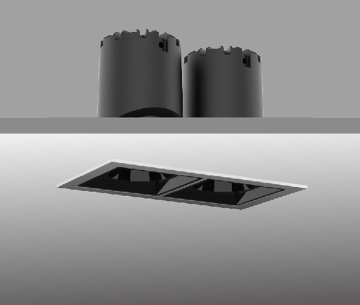 [LV-INT-SDL122] Double Square Downlight, 12W*2