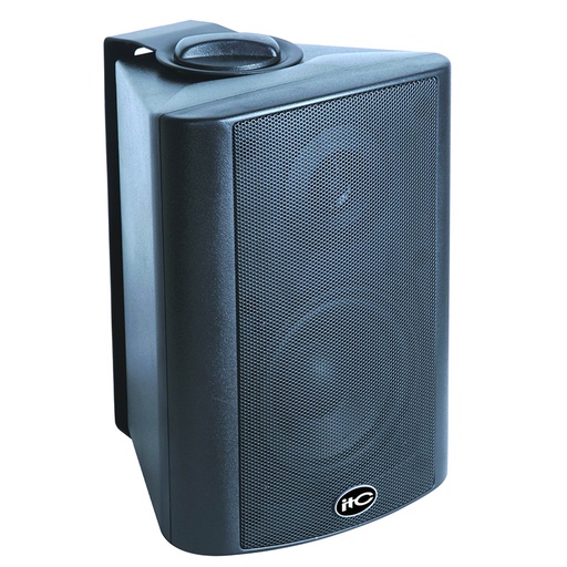 [T-776] 6"+1.5" Two way wall mount speaker, 45W, 100V, ABS body, metal grille, metal bracket, black 